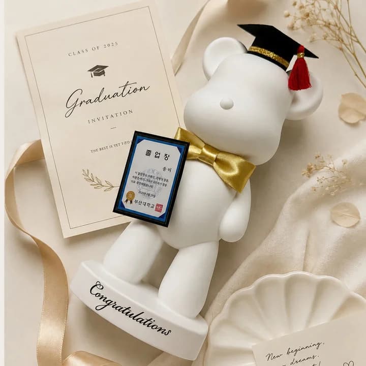 🎓졸업선물 맞춤 졸업장 대형 곰돌이 석고방향제