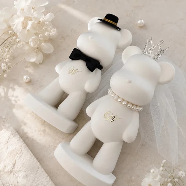 💍결혼선물 신랑신부 대형 곰돌이 석고방향제 웨딩선물